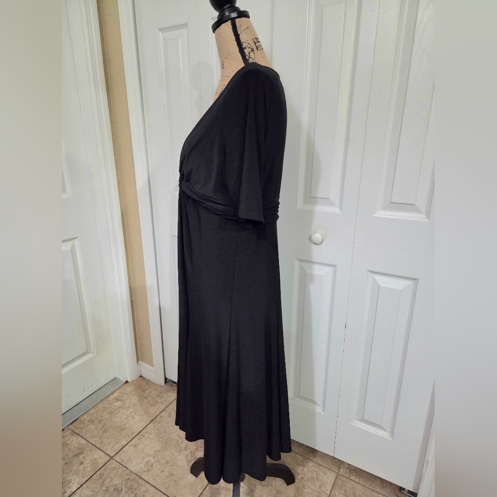 Jones New York Black Knot-Front Midi Dress - Picture 3 of 11